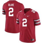 Men's Ohio State Buckeyes #2 Chris Olave Scarlet Nike NCAA College Football Jersey Outlet KJQ4344JS